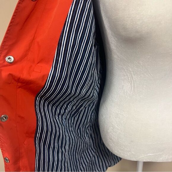 Liz Claiborne orange rain jacket with snap closures Sz S - Picture 8 of 8